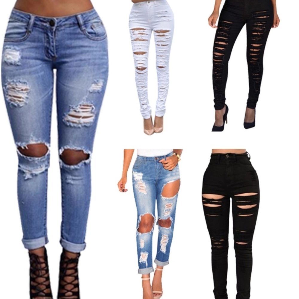 New cut cloth jeans
